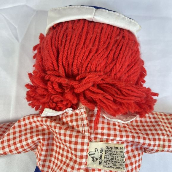 VTG Raggedy Andy Rag Doll 17” Boy Cloth 80s w/Clothes by Johnny Gruelle Applause - Picture 13 of 16